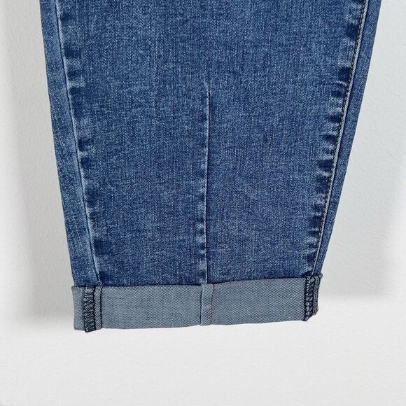 Hammer Paper Bag Jeans Junior Size 13 Blue Pull On Stretch Cropped Cuff Leg - Picture 3 of 13